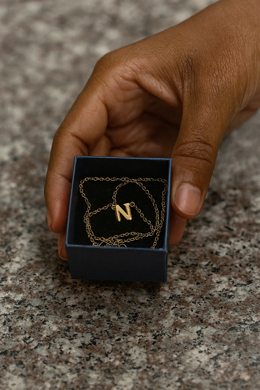 Initial Letter Necklace. 26 Alphabet Pendant. Gold & Silver